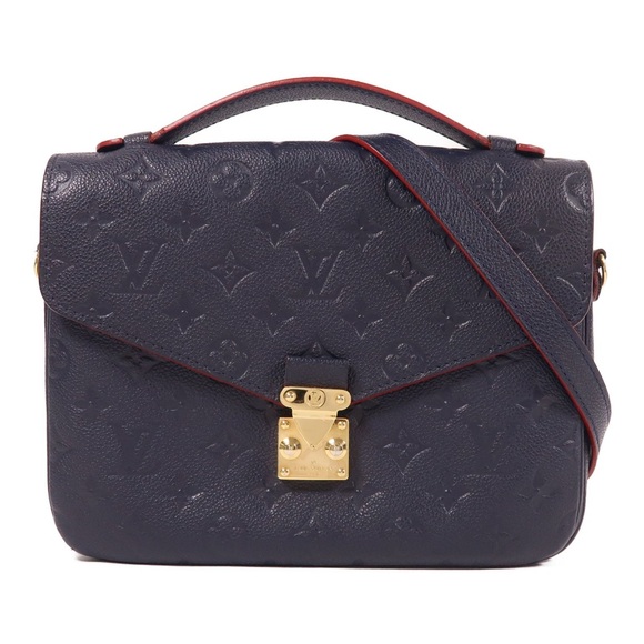 Louis Vuitton Handbags - ✨🛍️ Louis Vuitton Navy Blue Empreinte Leather Pochette Métis